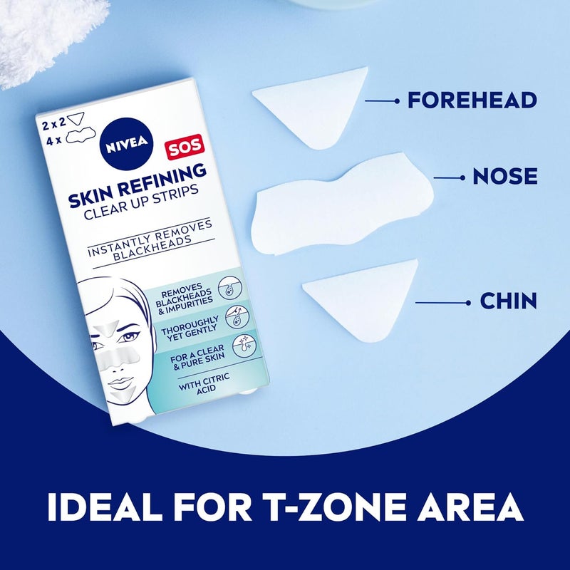 NIVEA Skin Refining Clear-Up Strips with Citric Acid - Pack of 3 (18 Strips) - Image 3